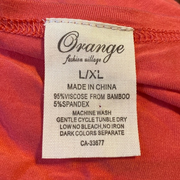 Orange lightweight knit open cardigan cover up Size L//XL - Picture 11 of 12